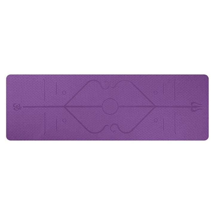 Non Slip Fitness Yoga Mat with Position Lines