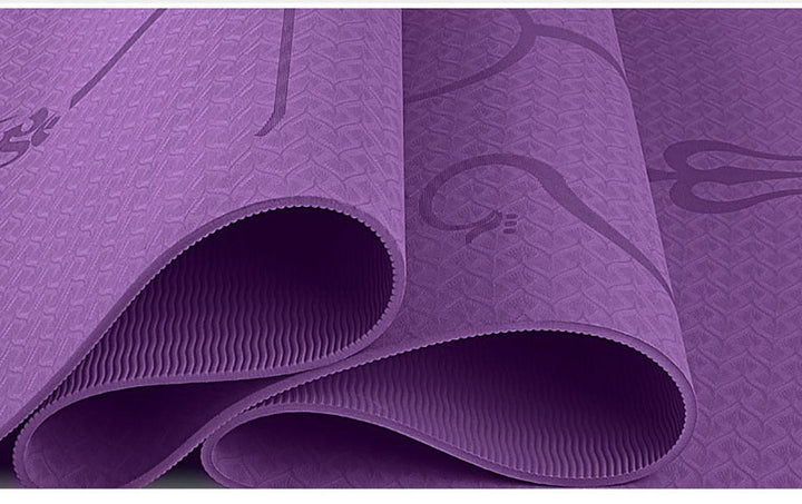 Non Slip Fitness Yoga Mat with Position Lines