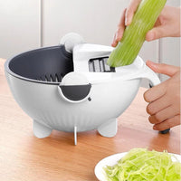 9 In 1 Multi Functional Rotate Fruit Grater Drain Basket